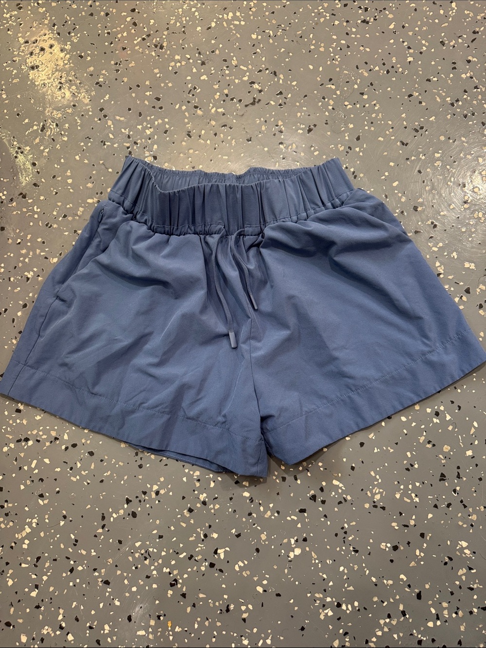 all in motion light Blue Elastic-Waist Athletic Shorts